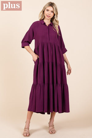 “Fall Come Quickly” (plum) plus dress