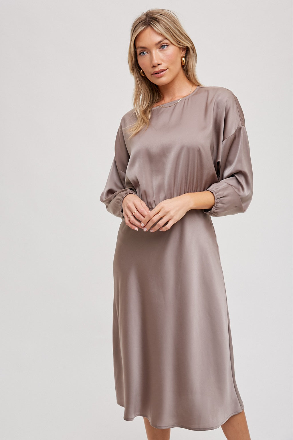 "Lovelier By The Hour" (pewter) dress