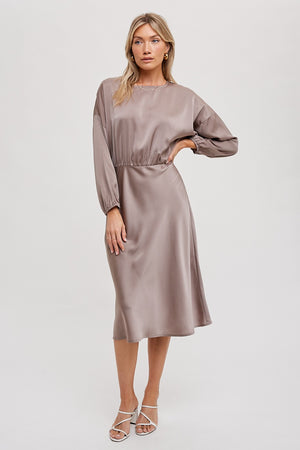 "Lovelier By The Hour" (pewter) dress