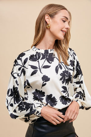 "Blooming With Class" (ivory) top