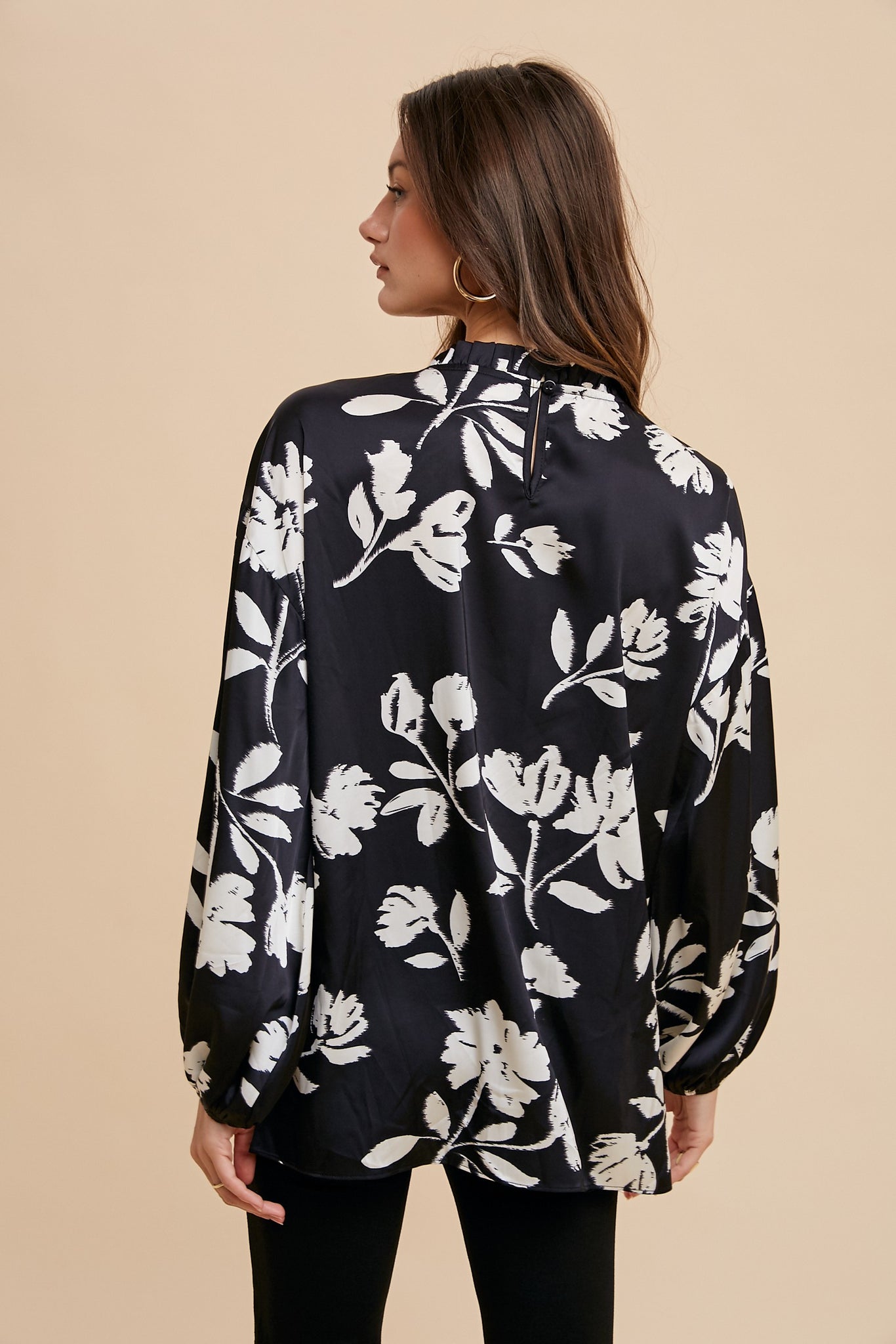 "Blooming With Class" (black) top