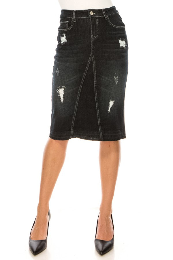 "Black Wash Extra Distress" Be-Girl skirt