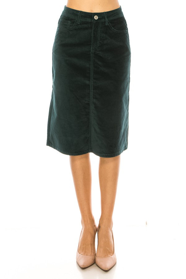 "Velvet crush" (spruce green) be girl skirt