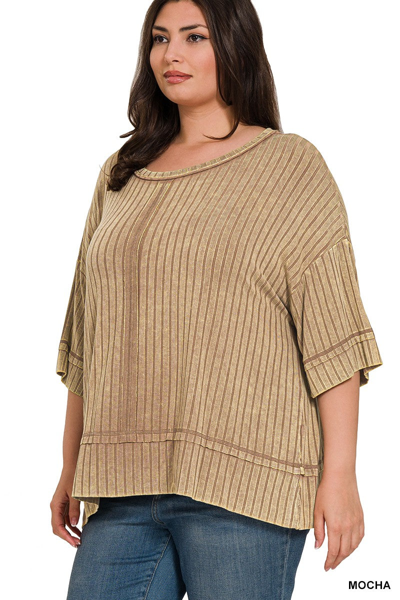 " A Touch of Comfort" (Mocha) Plus Top