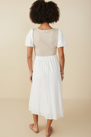 "On Vacay Time" (ivory) dress