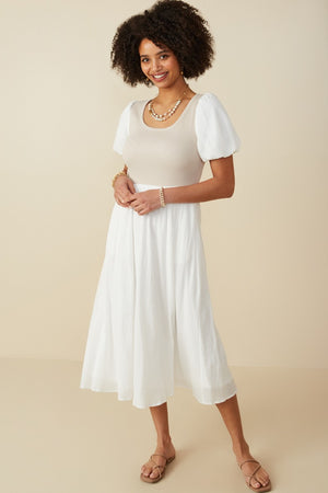 "On Vacay Time" (ivory) dress