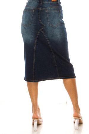 “Classic Blues Stiched” Be-Girl denim skirt