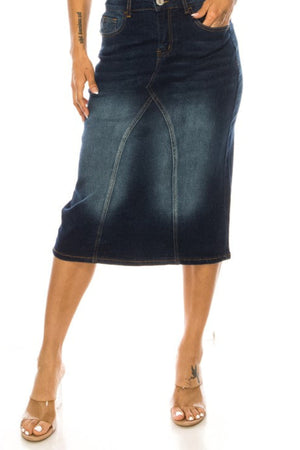 “Classic Blues Stiched” Be-Girl denim skirt