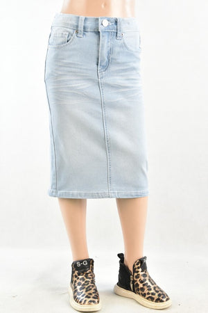 "Denim Days" (Light Wash) Girls Be-Girl Skirt