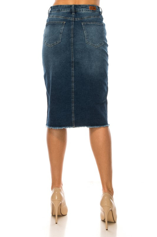 “Indigo Distress” Be-Girl skirt