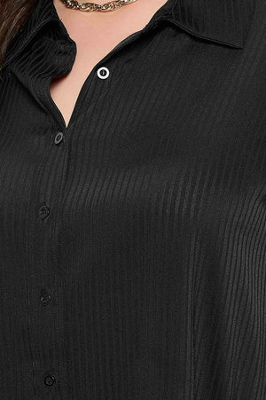 "Business Face On" (Black) Plus Top