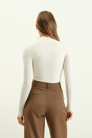 "The Basic Mockneck" (Beige) Top