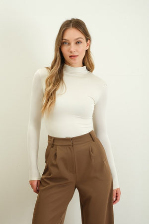 "The Basic Mockneck" (Beige) Top