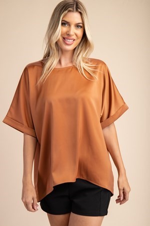 "Summers End" (Bronze) Satin Top