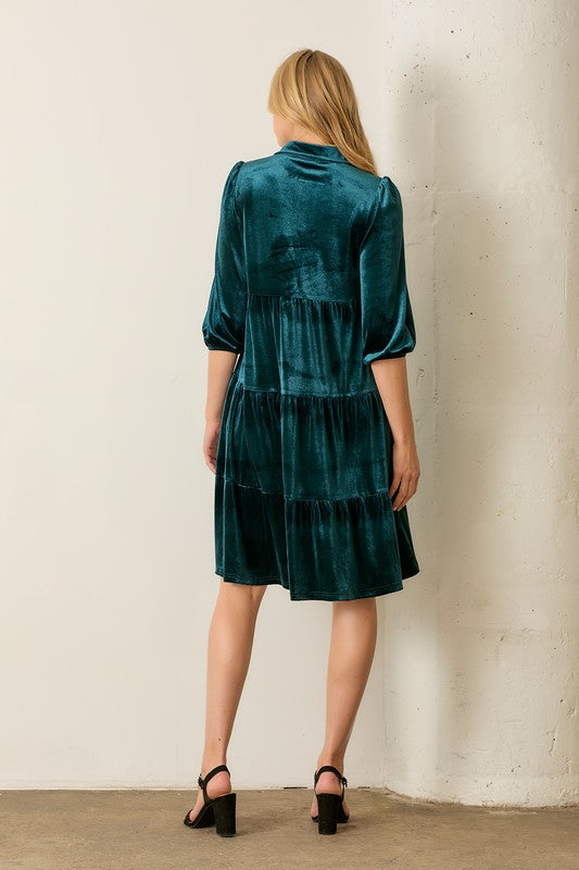 "Holiday Dinner" (Teal) Dress