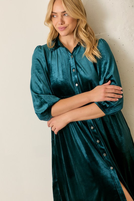 "Holiday Dinner" (Teal) Dress