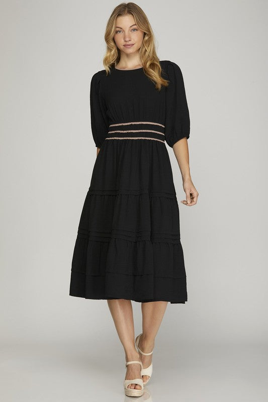 "Twirl Me" (Black) Dress