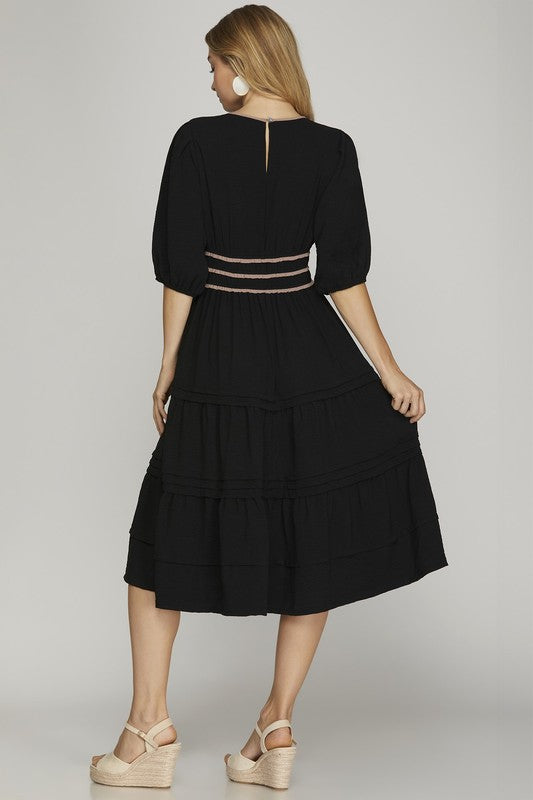 "Twirl Me" (Black) Dress