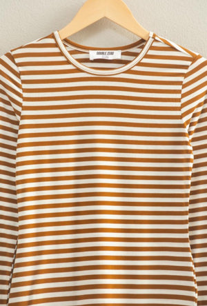 "In Line With Fall" (camel) top