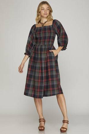 "Festive in Flannel" Dress