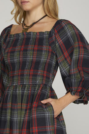 "Festive in Flannel" Dress