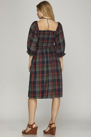 "Festive in Flannel" Dress