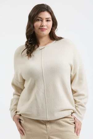 "Solid Choices" (cream) plus sweater