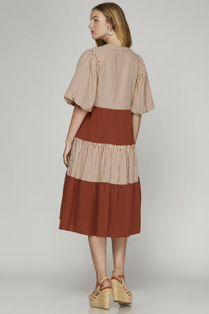 "Brunch and Good Company" (rust) dress