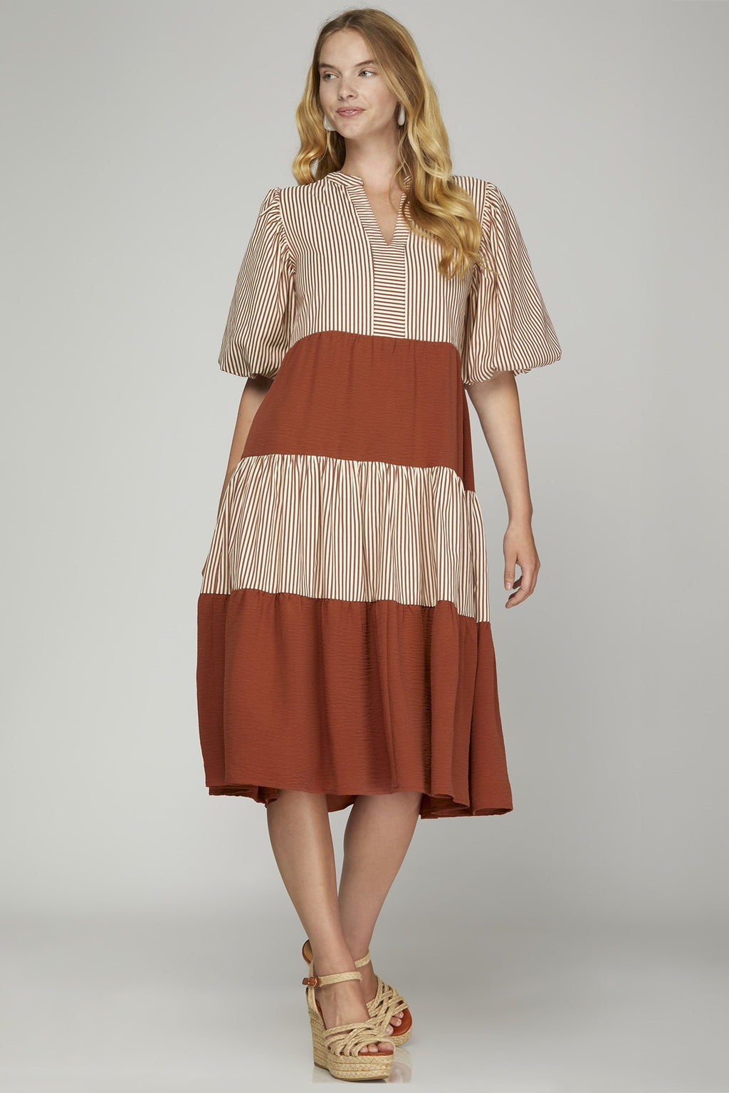 "Brunch and Good Company" (rust) dress