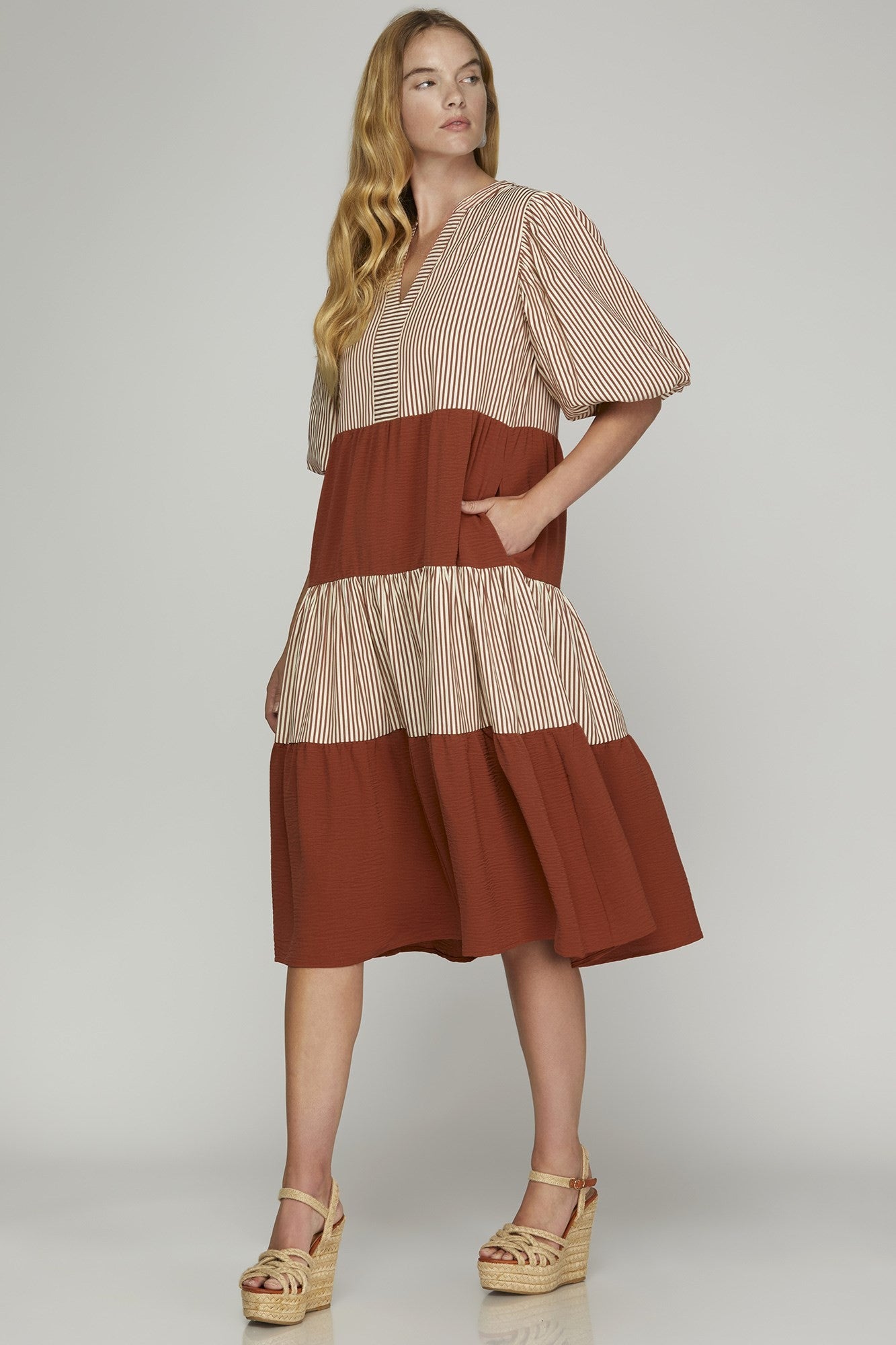 "Brunch and Good Company" (rust) dress