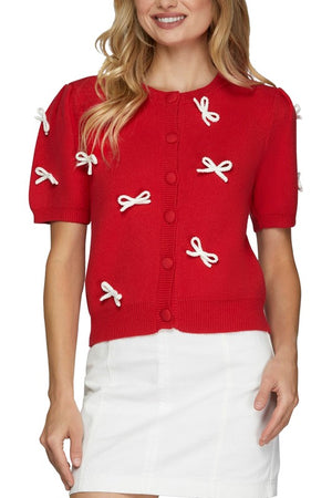 "Classier in Bows" (Red) Sweater