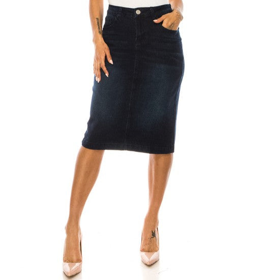 "Dark Denim Days" Be-Girl Skirt