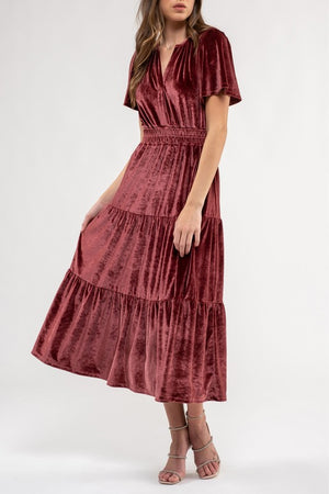 "Stunning Elegance" (Rosewood) Dress