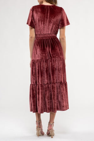 "Stunning Elegance" (Rosewood) Dress