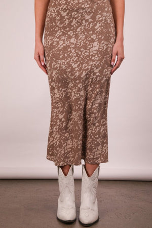 "Wild for You" (Mocha) Leopard Slip Skirt