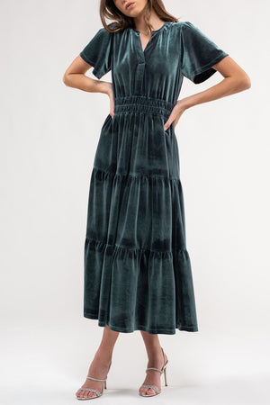 "Stunning Elegance" (Hunter Green) Dress