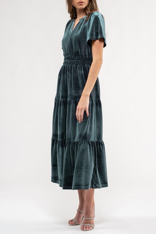 "Stunning Elegance" (Hunter Green) Dress