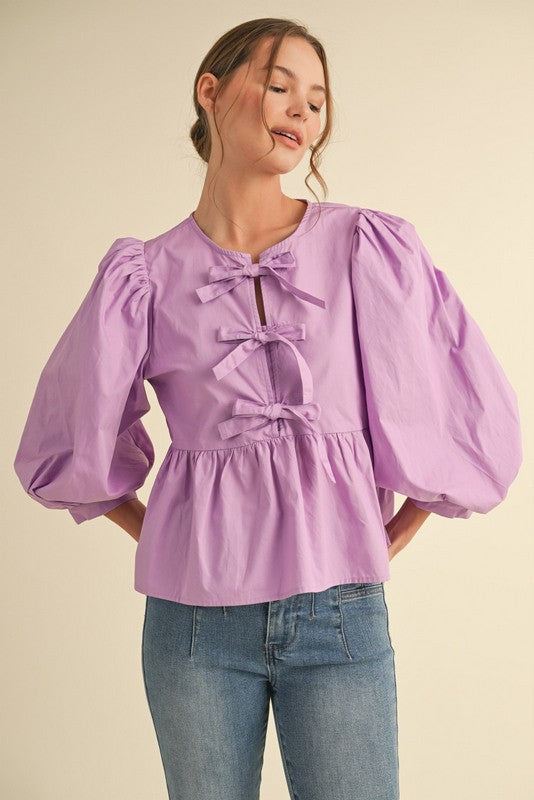 "Blossom into Spring" (Lavender) Bow Top