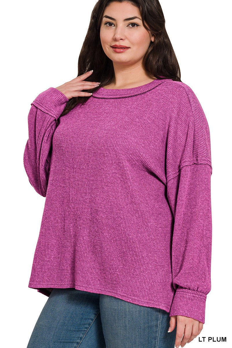 "Comfy and Classy" (Plum) Plus Top