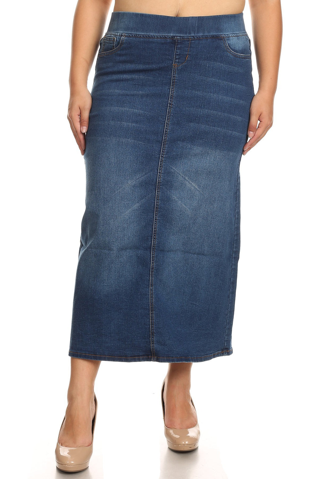 "Plain Blues" (Long) Be-Girl Skirt