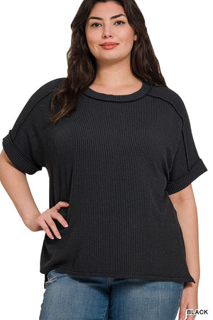 "Just in Time" (Black) Plus Top