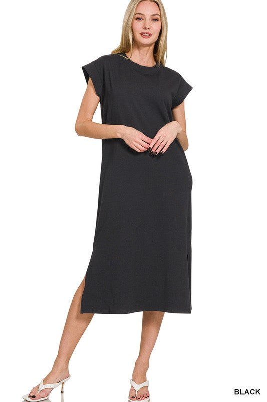 "Easy Like Sunday Morning" (Black) reg & plus dress