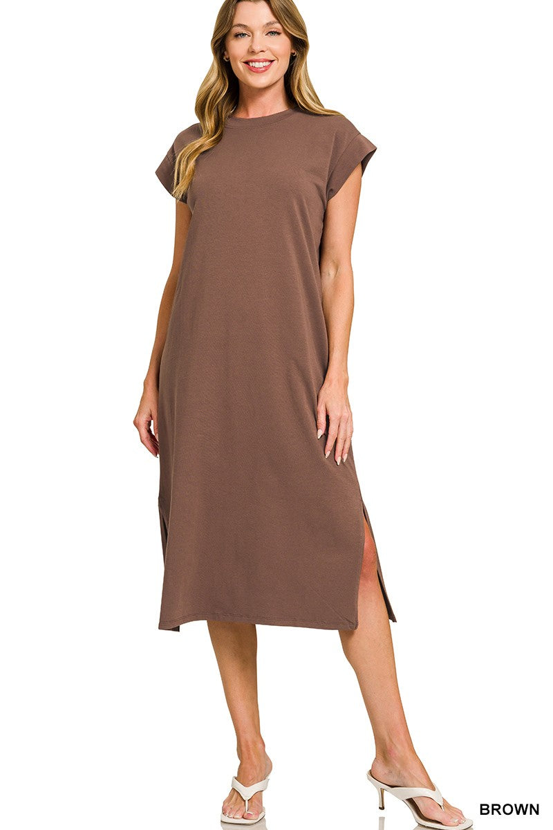 "Easy Like Sunday Morning" (Brown) reg & plus dress