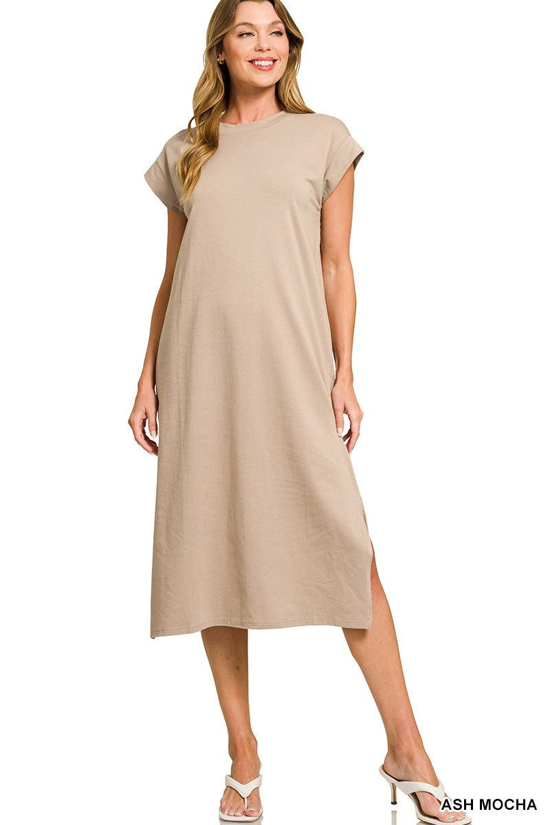 "Easy Like Sunday Morning" (Ash Mocha) reg & plus dress