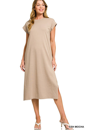 "Easy Like Sunday Morning" (Ash Mocha) reg & plus dress