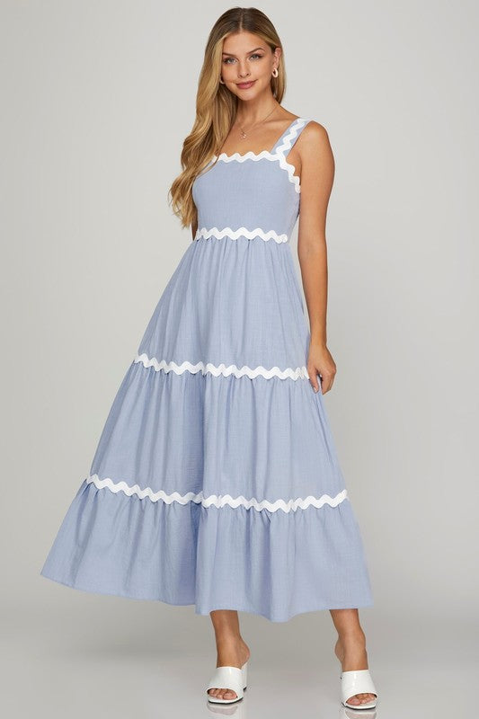 "Brunch in the Hamptons" (Sky Blue) Dress