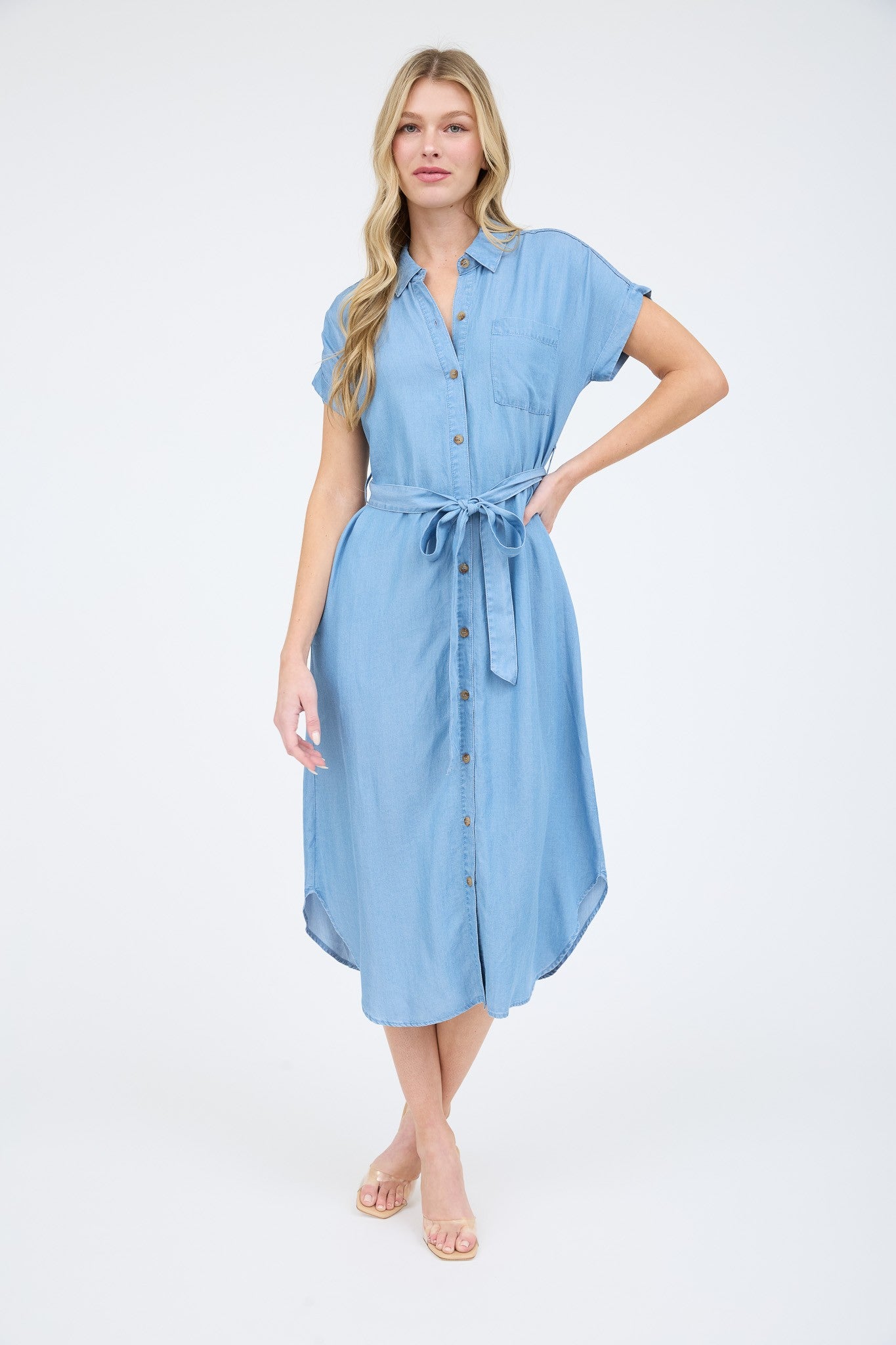 "Saturday at Sea" denim dress