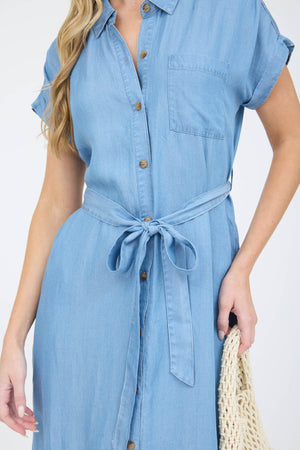 "Saturday at Sea" denim dress