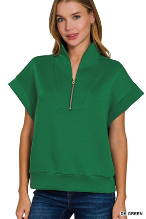 "Weekend In Fall Zip" (dk green) vest