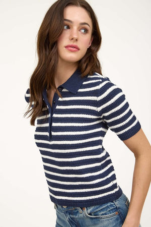 "Boho Babe" (navy) top